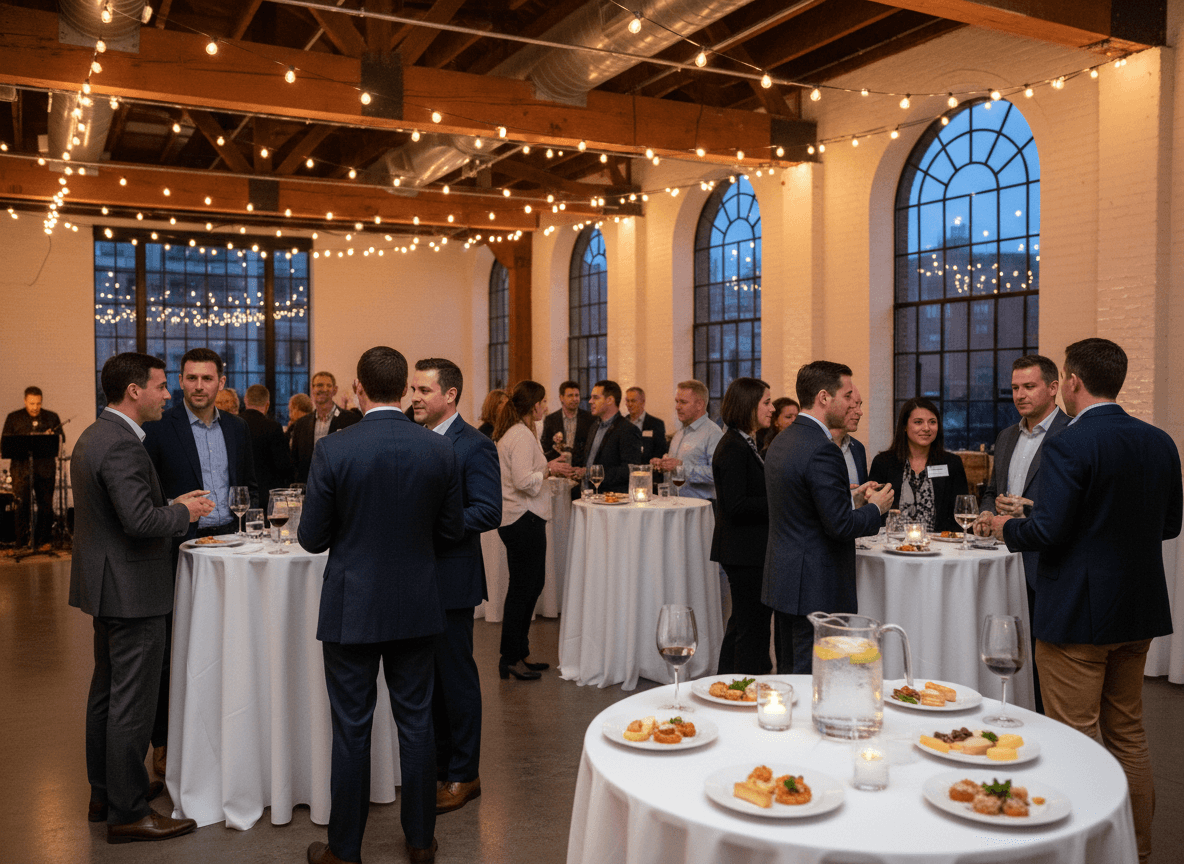 Business networking mixer event