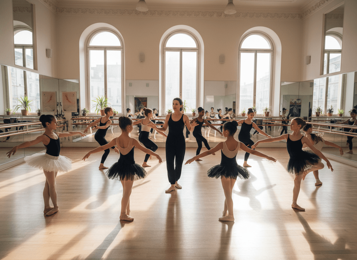 Dance studio rehearsal session